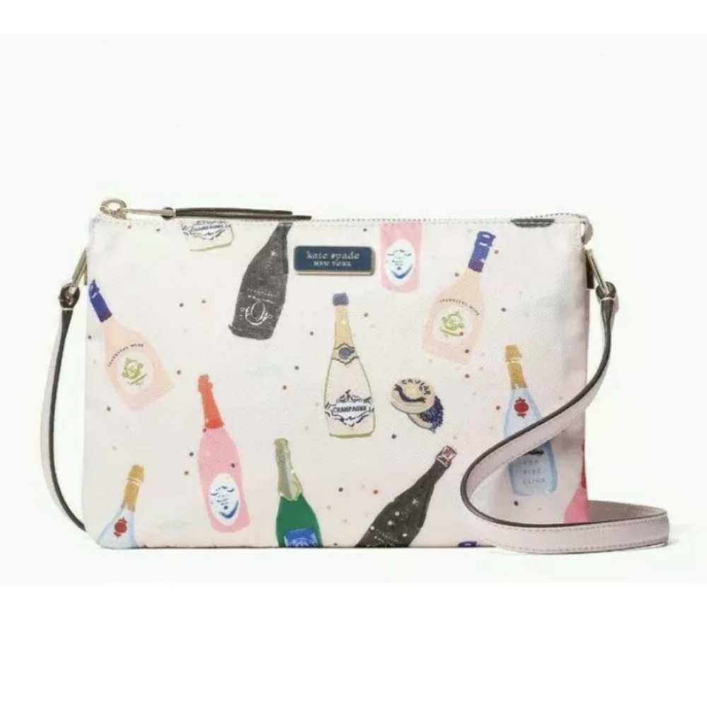 Kate spade champagne triple gusset cross-NWT